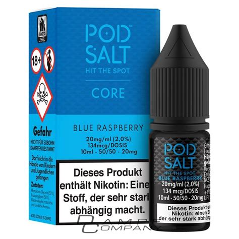 POD SALT Blue Raspberry Nikotinsalz Liquid 10ml Nikotinmenge 20mg