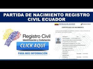 Certificaci N Literal De Nacimiento Expedida Por El Registro Civil Para