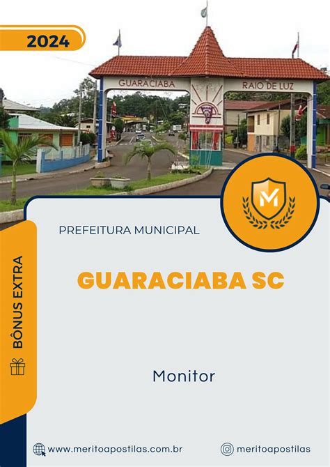 Apostila Monitor Prefeitura De Guaraciaba Sc M Rito Apostilas