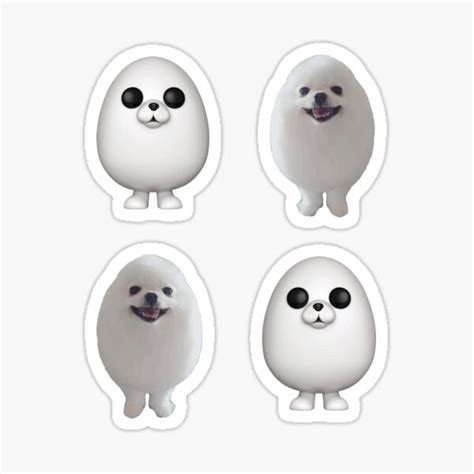 "Eggdog meme sticker pack - Eggdog meme" Sticker by husseiN-IQ | Redbubble