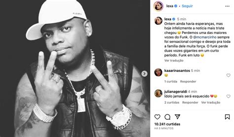 Famosos Lamentam A Morte De Mc Marcinho Na Web