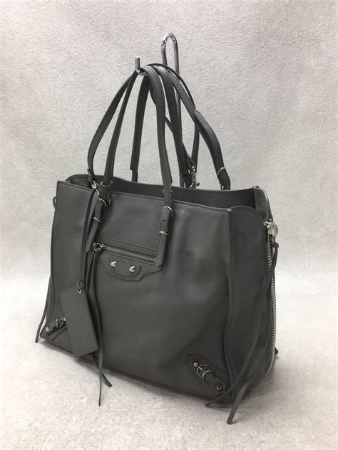 Balenciagaバレンシアガ ザ ペーパー B4トートバッグレザーgry432596 中古品の販売・通販ならセカンドストリート