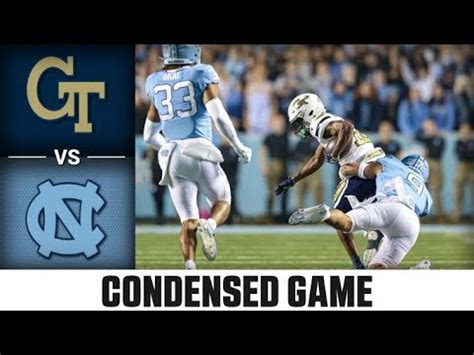 Georgia Tech Vs North Carolina Condensed Game 2022 ACC Football