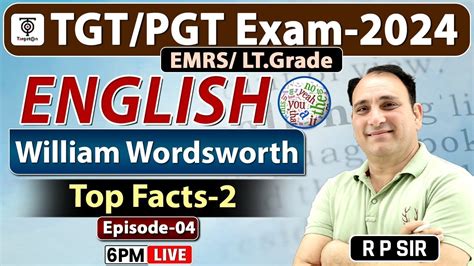 Tgt Pgt English William Wordsworth Tgt Pgt English Class Top