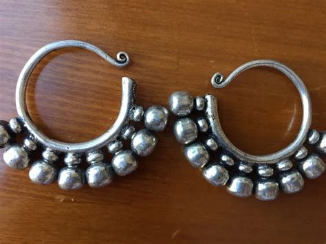 Pretty Rare Tibetan Women Jewelry Miao Silver Earring A Pair A03 Free