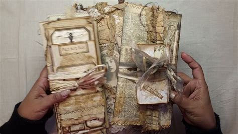 Huge Vintage Grungy Tattered Junk Journal Flip Through Youtube