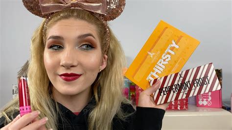 Jeffree Star Christmas Mystery Box Try On Haul Peppermint Frost Palette Youtube