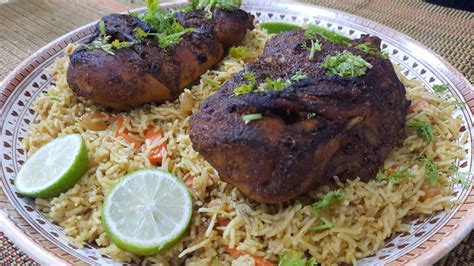 Arabian Bukhari Rice With Grilled Chicken Eid Special Rupas