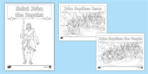 John The Baptist Coloring Sheets Teacher Made Twinkl