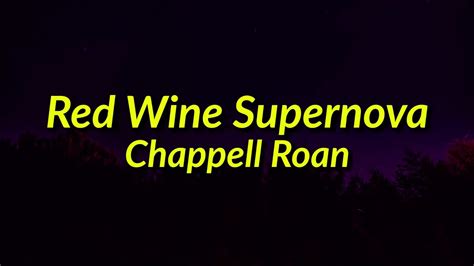 𝘚𝘭𝘰𝘸𝘦𝘥 Chappell Roan Red Wine Supernova Lyrics YouTube