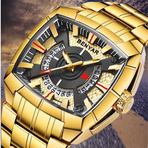 Benyar Brand Stainless Steel Business Fashion Watch Men Casual