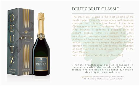 Champagne Deutz Brut Classic Nv A Collection Of Wine And Food Experience