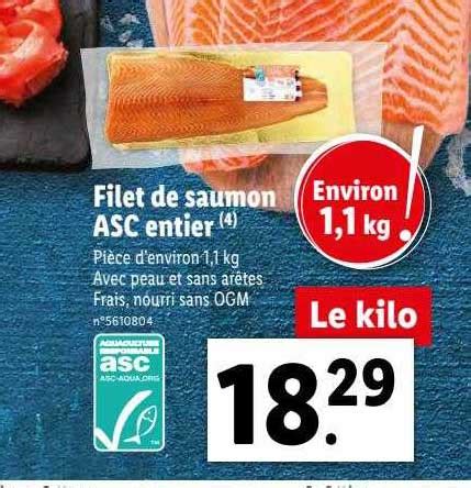 Promo Filet De Saumon Asc Entier Chez Lidl ICatalogue Fr