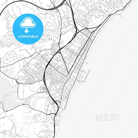 Vector PDF map of Fuengirola, Spain - HEBSTREITS