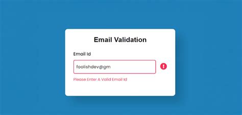 How To Make Simple Email Validation In Javascript