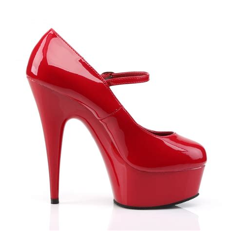 Delight Red High Heel Platform Mary Jane Shoes Sexy High Heels