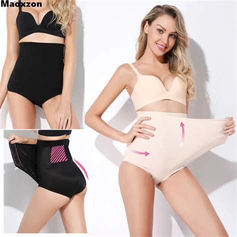 Maoxzon Women High Waist Sexy Control Panties Body Shapers Fitness