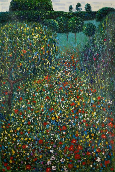 Field Of Poppies Gustav Klimt Painting Reproduction At Overstockart