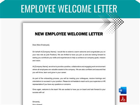 New Employee Welcome Letter, New Hire Welcome Kit, Onboarding
