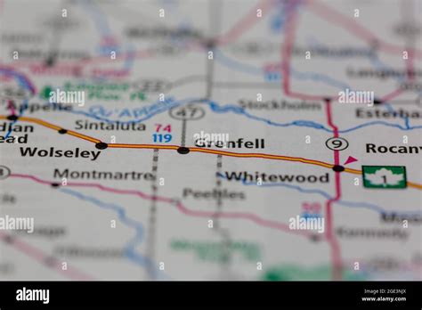 Map of grenfell saskatchewan hi-res stock photography and images - Alamy