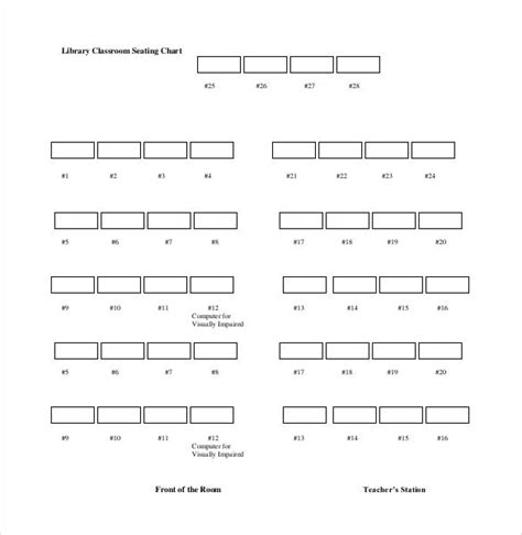 Classroom Seating Chart Template - 25+ Examples in PDF, Word, Excel