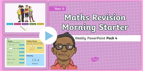 Sats Survival Year 6 Maths Revision Morning Starter Weekly Powerpoint Pack 4