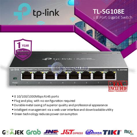 TP Link TL SG108E 8 Port Gigabit Easy Smart Switch PT Kundalini