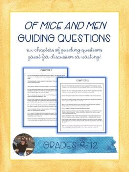 Of Mice And Men Study Guide Questions EDITABLE DOCUMENT By Alex Catena