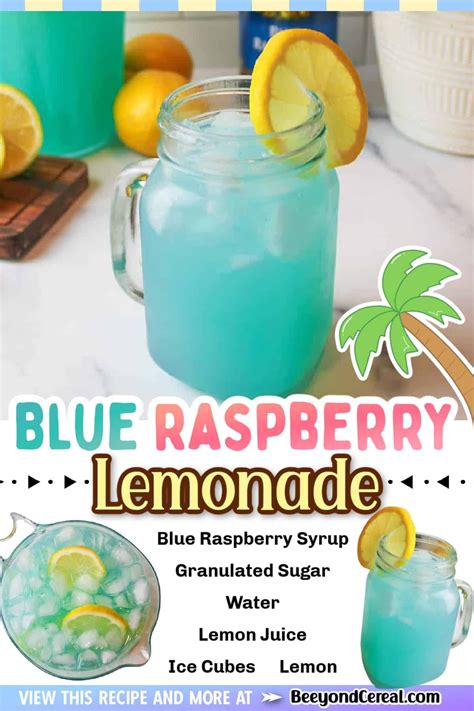 Blue Raspberry Lemonade Recipe Lemonade Drinks Blue Raspberry