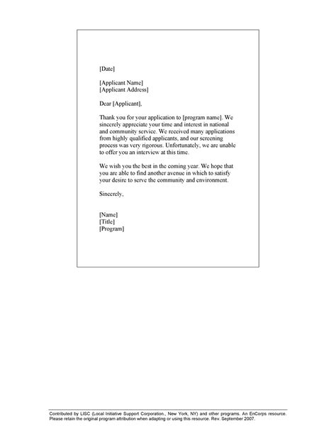 24 Rejection Letter Template Redlinesp