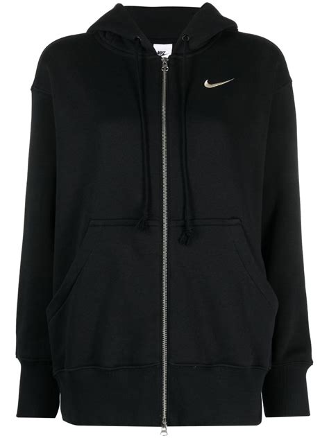 Nike Phoenix Logo Embroidered Zip Up Hoodie Farfetch