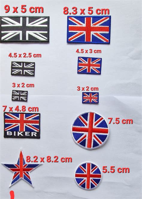 Uk Union Jack National Flag Embroidered Patch Iron On Sew On Badge