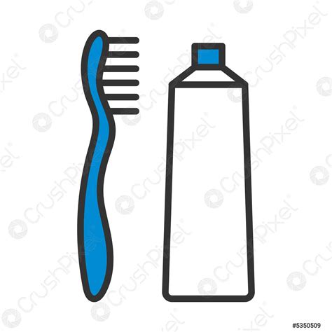 Icono De Pasta De Dientes Y Cepillo Vector De Stock 5350509 Crushpixel