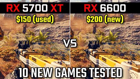 Rx 5700 Xt Vs Rx 6600 10 New Games Tested Youtube