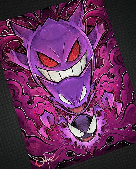 Pin On Pokemon Gastly Haunter Gengar Mega Gengar Pelajaran