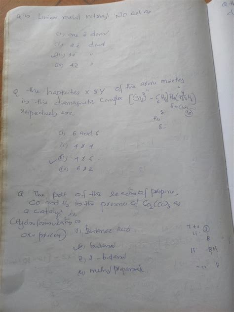 Solution Organometallic Chemistry Part Studypool