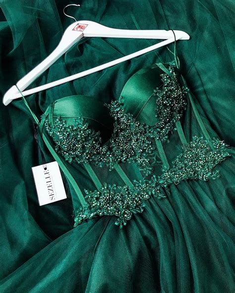 Emerald Corset Tulle Prom Gown Evening Wedding Dress Cocktail Etsy