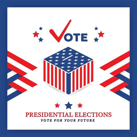 rectangle american presidential vote banner for american election ...