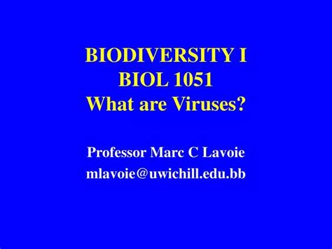 PPT BIODIVERSITY I BIOL 1051 What Are Viruses PowerPoint