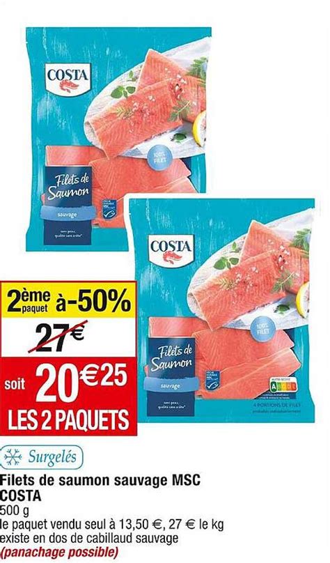 Promo Filets De Saumon Sauvage Msc Costa Chez Cora ICatalogue Fr