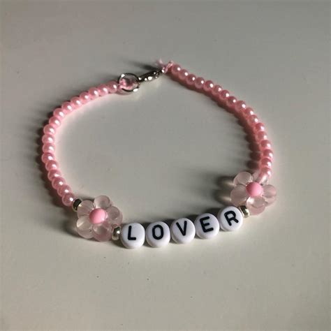 🛍️Taylor Swift Lover Bracelet💕🎀 💝Pink pearls 💝Could... - Depop