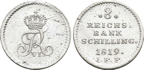 Schleswig Holstein K Nigliche Linie Reichsbankschilling