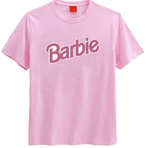 Barbie Logo Light Pink T Shirt - Superteeshops