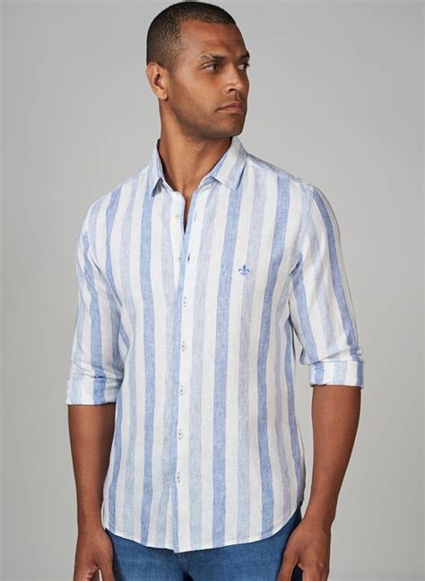 Camisa Slim Listrada Dudalina Masculina Dudalina Loja Online