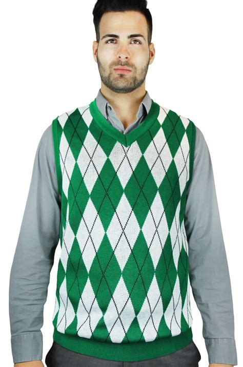 Blue Ocean Mens Jacquard Argyle Vest Sv Walmart