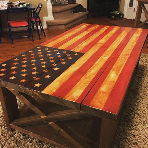 Ana White American Flag Rustic X Table Diy Projects Coffee Table