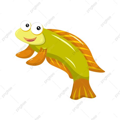 Ikan Kartun Tropis Vektor Clipart Ikan Tropis Ikan Ikan Berwarna Png