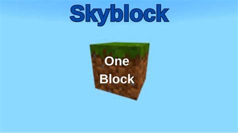 Minecraft Tek Blok Skyblock YouTube