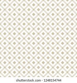 Golden Square Grid Seamless Pattern Vector Stock Vector Royalty Free