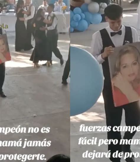 Joven Conmueve Al Bailar En Su Graduaci N Con El Retrato De Su Madre